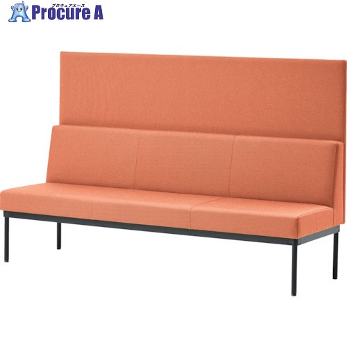 MIZUNO パネル付ロビーチェア 幅1800 コーラルオレンジ MBC18BPCOR 1台 ■▼369-1096【代引決済不可】※車上渡し