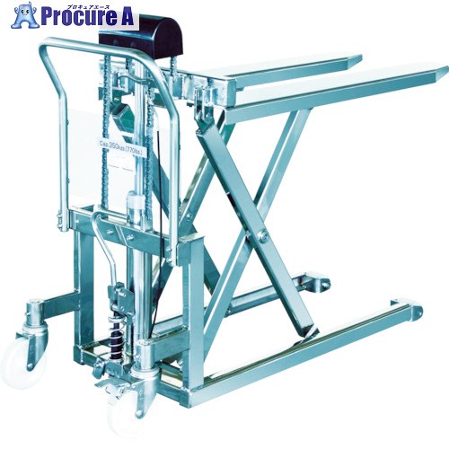 Bishamon ハンドリフター ステンスクーパー 均等荷重500kg フォーク寸法1080×520mm LV50E-HL 1台 ■▼453-0772 【送料都...