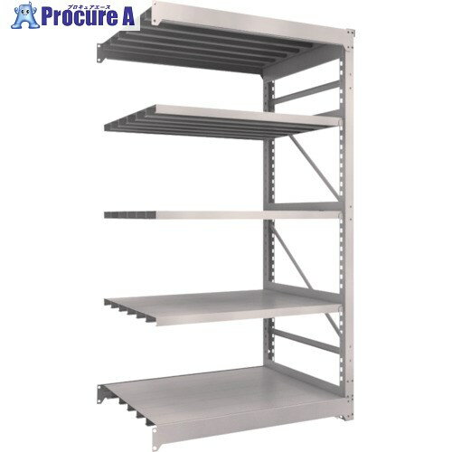 TRUSCO スチールラック M10型重量棚 1200X900XH2100 5段 連結 ネオグレー M10-7495B NG(ネオグレー) 1台 ■▼508-1947 ※車上渡し