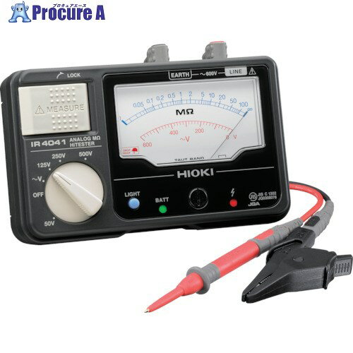 HIOKI アナログ絶縁抵抗計(4レンジ) IR4041-10 IR4041-10 1台 ▼753-8651