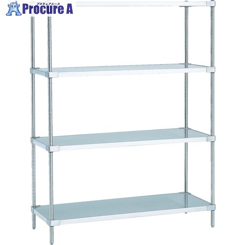 ERECTA スーパーシリーズ・304ソリッドシェルフ 間口911mm×奥行614mm×高さ2197mm(PS) DB付 4段 LSS910SPS2200W4 1台 ■▼770-6821 【送料都度見積】
