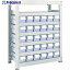 TRUSCO スチールラック M3型中量棚 H1200 樹脂透明引出付 小X30 M3-4357-C30 1台 ◇▼856-3276