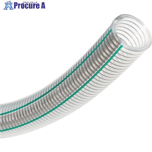 TOYOX 耐薬品・食品用フッ素ホース(吸引・折れ防止) トヨフッソSホース 内径25mm×外径33mm 長さ5m FFS-..