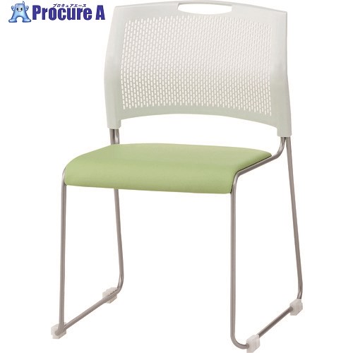 TOKIO スタッキングチェア NSW-T10L レザー リーフグリーン NSW-T10L-LG 1脚 ■▼149-2042
