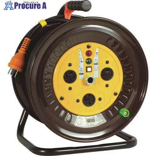 NICHIDO 電工ドラム 三相200Vドラム アース付 極太電線 30m ND-E330F-20A 1台 ▼161-8921【代引決済不可】