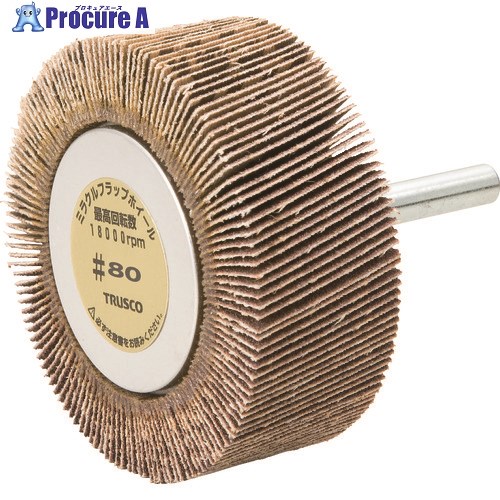 TRUSCO ミラクルフラップホイール 外径60X厚25X軸6 5個入 #80 80# MR6025 #80 (5コイリ) 1箱 ▼172-9811