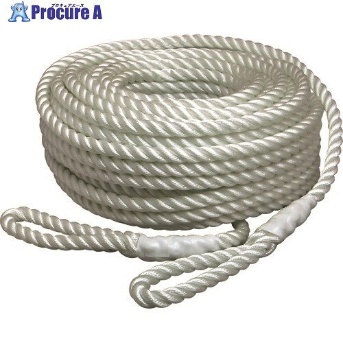 まつうら 電動ウインチ用ナイロンロープ(3打ち) 16mmΦ×200m 両端アイ加工 NR-3STRAND-16-200 1巻 ■▼228-9502 ※車上渡し