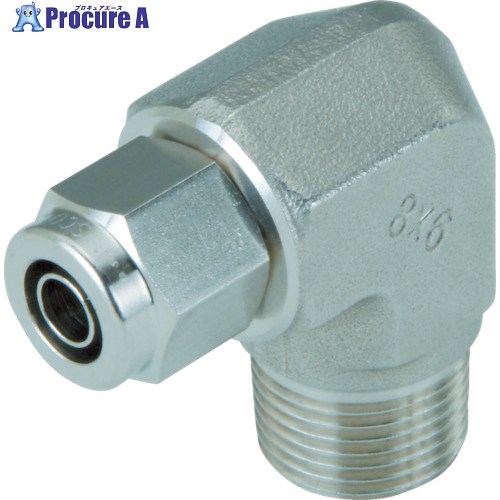 PISCO SUS316締付継手 エルボチューブ チューブ8×6 接続口径R1/4 NSL0860-02 1個 ▼442-6801
