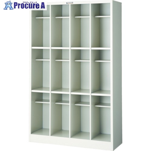 TRUSCO 長靴対応オープンシューズケース 12人用 中棚付 NPS12L 1台 ■▼478-9679 ※車上渡し