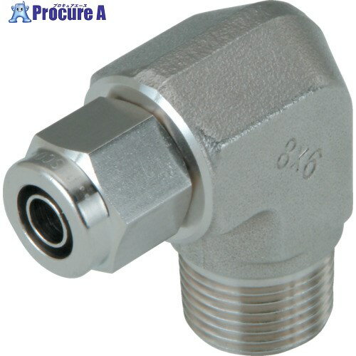 PISCO SUS316締付継手 エルボチューブ1075ねじR1/4 NSL1075-02 1個 ■▼818-1635 【送料都度見積】