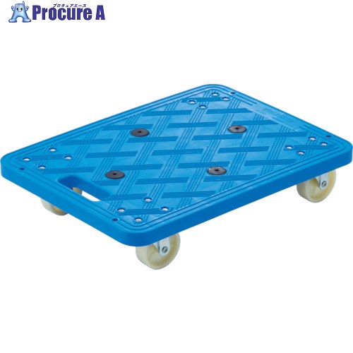 TRUSCO 樹脂製平台車 ルートバン 370X500 オール自在 ブルー MP-500J-B 1台 ▼820-6424