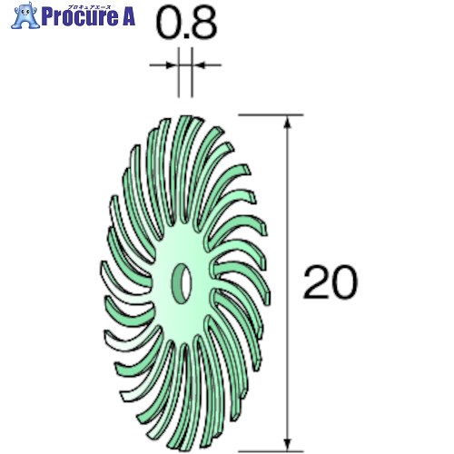 Minimo ラバーブラシ #8000 φ20 (20個入) NA3516 1パック ■▼852-7131 【送料都度見積】
