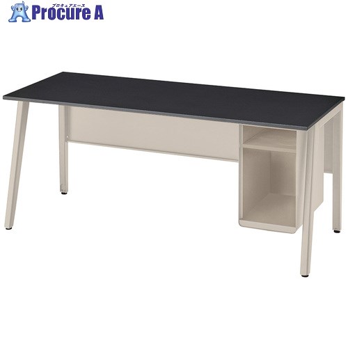 NAIKI ワークデスク(片袖デスク) フアナ HN型/天板:サテンブラック 本体:サテンアッシュトープ/W1600×D..