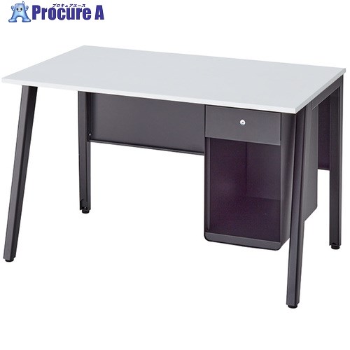 オフィス・住設用品 オフィス家具メーカー名（株）ナイキプラス名称 NAIKI商品名NAIKI　ワークデスク（片袖デスク）　フアナ　HN型／天板：サテンホワイト　本体：サテンブラック／W1200×D685×H720型式HNS127THSBSWメーカー希望小売価格【税抜】159200円(税抜)オレンジブック年　ページ発注コード666-6430JANコード1特長●ゆるやかにつながるオフィスラウンジともフィットする軽快なデザインと優美なカラーが印象的なデスクです。●個人ワークをサポートする基本機能も充実しています。●働き方や収納量に応じて袖の種類や数が選べ、さらに各オプションが様々なワークスタイルをサポートします。●強度に優れ、ほぼ100％再資源化が可能な鉄を使用しており、環境保全にもつながります。●斜めの角度でデザインされた脚形状はすっきりとした印象を与え、出入りの際には膝と干渉しにくい形状となっています。●オプションのデスクトップパネルは両面共にメモなどの掲示に便利なマグネットが使用できます。※マグネットの磁力によっては使用できない場合があります●天板裏にワンタッチで開閉できるフックを配置し、横方向の配線が簡単に行えます。奥側左右の脚には配線カバーを備え、立ち上げ配線が可能です。●小型の機器、電源OAタップなどが設置できるケーブルトレーです。トレー下にはフックを備えており、余長配線の整理が可能です。用途●事務用仕様●間口(mm)：1200●奥行(mm)：685●高さ(mm)：720●色：天板：サテンホワイト／本体：サテンブラック●天板色：サテンホワイト●鍵タイプ：インジケーターキー●タイプ：片袖タイプ●均等積載量(kg/段)：15●最大積載量(kg/台)：60●天板：スチールサテン塗装仕上、本体：スチールサテン塗装仕上、天板厚：19mm、アジャスター付、内筒交換錠、インジケーターキー材質●天板：スチールサテン塗装仕上、本体：スチールサテン塗装仕上セット内容／付属品●横渡配線フック：4個（6個まで取付可能)、ケーブルトレー：1個注意原産国日本重量納期目安お取寄品（都度問合せ）