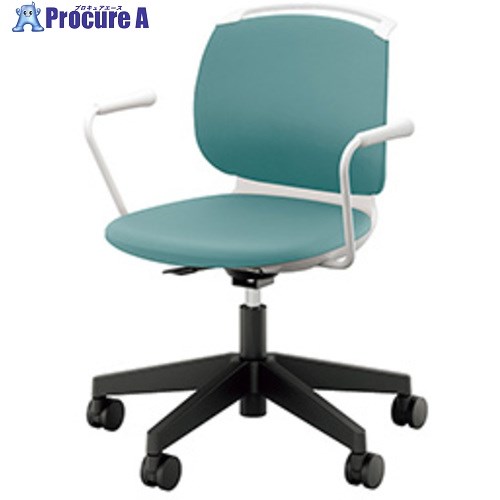 NAIKI ミーティングチェアー(肘付) E480型 ルント runto E485FK-H3-MBL 1脚 ■▼656-4311 ※個人宅様送り不可