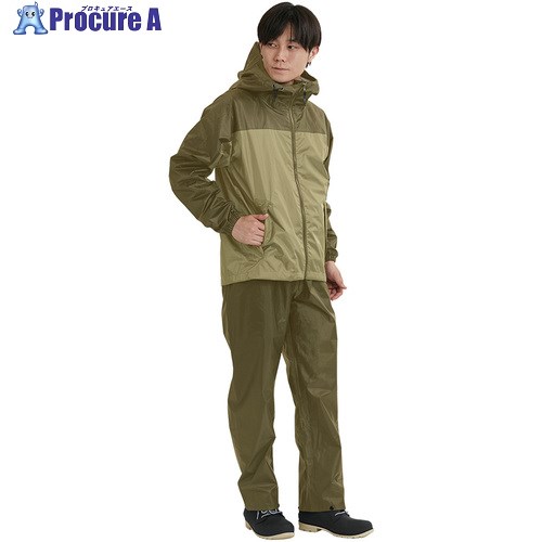 カジメイク 3430 ライトシールドレインスーツ マッシュルーム 3L 3430-19-3L 1着 ■▼679-4923 ※個人宅様送り不可