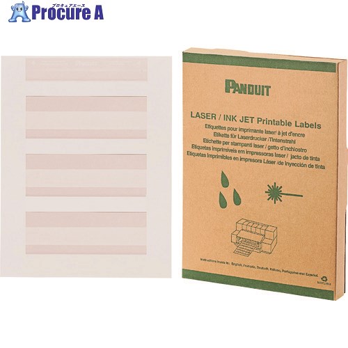 PANDUIT レーザープリンタ用回転ラベル 白 印字部50.8mmX19.1mm ラベル数500枚 R200X225X1J R200X225X1J 1箱 ■▼147-9039 【送料都度見積】