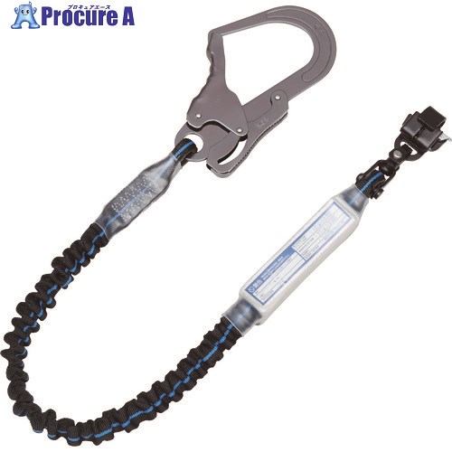 KH じゃばらランヤード(ハーネス用)スチールペダル17黒/青ライン S1SPWB-17 1本 ▼167-5622【代引決済不可】