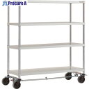 TRUSCO スチールラック フェニックスラック 1200X450 4段 U車輪4輪S付 W色 抗菌粉体塗装 PER-4444-U125-B4-W 1台 ■▼183-2678(3)