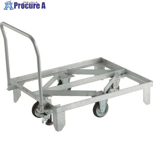 TRUSCO ネットパレット台車 0810用 Lストッパー付 ハンドル付 RBPC-0810HS 1台 ■▼206-3248