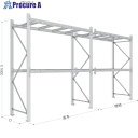 NF パレットラック 1ton用連結 奥行800×高さ3000×有効間口2500mm 最大積載量2000kg P6-30X25A08-2B 1台 ■▼463-5850 【送料都度見積】(3)