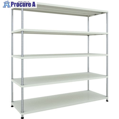 TRUSCO スチールラック フェニックスラック 1800X600 5段 W色 抗菌粉体塗装 PER-6665-W 1台 ■▼484-5510