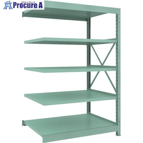 TRUSCO 中量ボルト式棚 R3型 W1200×D870×H1800 5段 連結 R3-6495B (W1200XD900XH1800 5ダン) 1台 ■▼505..