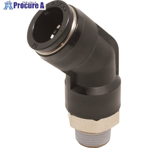 PISCO チューブフィッティング 45°エルボチューブ16ネジR3/8 PLH16-03 10個 ■▼809-5218 【送料都度見積】