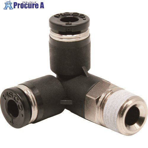 PISCO チューブフィッティング トリポッドエルボチューブ4ネジR1/8 PVX4-01 10個 ■▼809-5281 【送料都度見積】