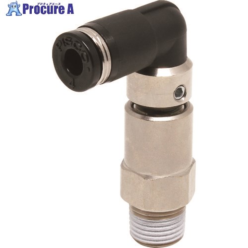 PISCO ハイロータリジョイント エルボチューブ4ネジR1/8 RHL401 1個 ■▼809-5739 【送料都度見積】