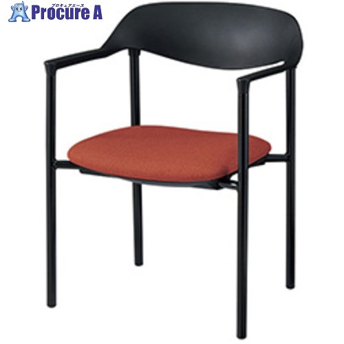 NAIKI ミーティングチェアー(肘付) E368型 E368F-B1-BREN 1脚 ■▼680-8511 ※個人宅様送り不可