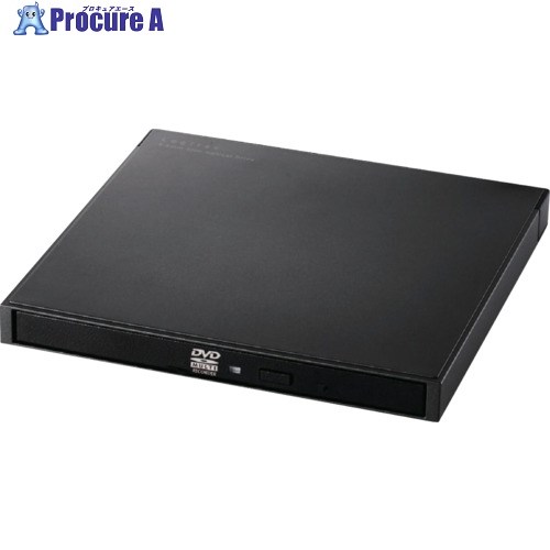 ELECOM ポータブルDVDドライブ USB3.2(Gen1) 再生・編集・書き込みソフト付 Type-A Type-C ブラック LDR-PWA8U3CVBK 1台 ■▼673-8595