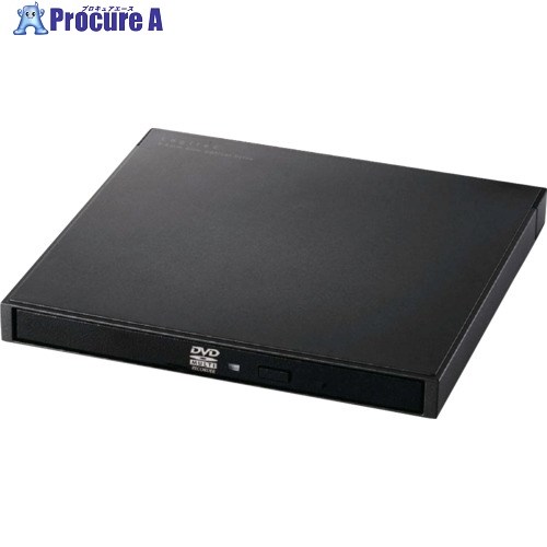 ELECOM ポータブルDVDドライブ USB3.2(Gen1) 書き込みソフト付 Type-A Type-C ブラック LDR-PWA8U3CLBK 1台 ■▼673-8617