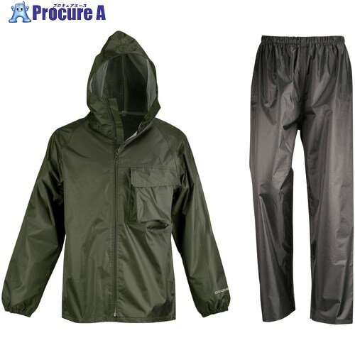 カジメイク レインスーツ 3294 ディフェンドレインフーディ オリーブ M 3294-58-M 1着 ■▼712-0208 ※個人宅様送り不可