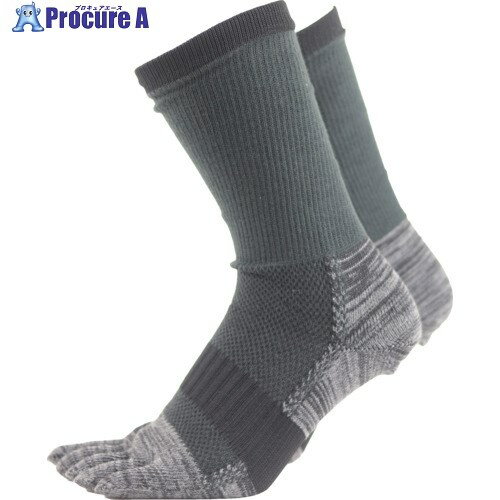 ユタカメイク 靴下 ASHITOMO WORKING SOCKS 疲れ対策(5本指・クルー) ダーク 2足組 25ー27cm SWTC-D52 1組 ▼688-7909