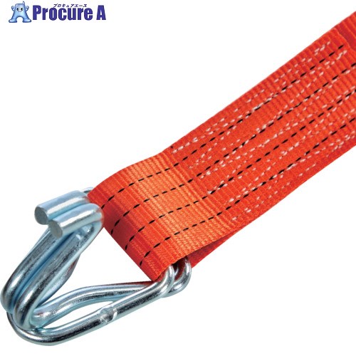 TRUSCO ベルト荷締機ワイドハンドル 50mm幅 764kg フック＆キーパータイプ JIS相当品 GV50A-750HK 1台 ..