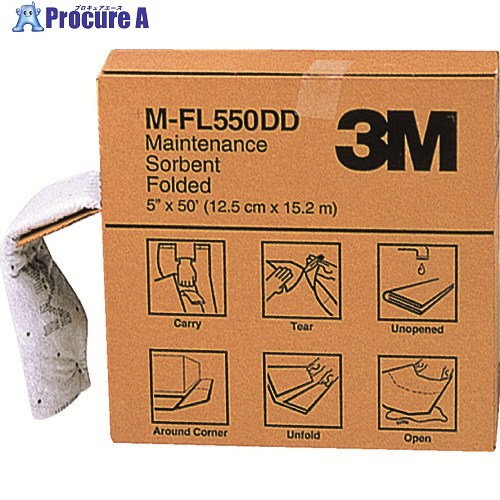 3M メンテナンスソーベント(フォールデッド)127mm×15.2m(1巻入) M-FL550DD 1箱 ▼125-6432