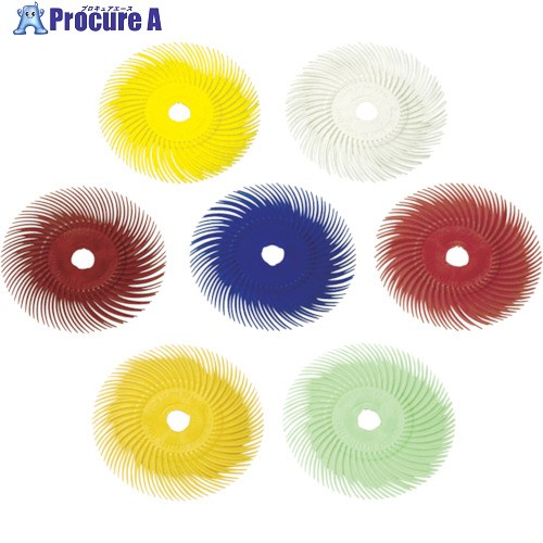 3M ラジアル・ブリッスルディスク #80相当 黄 76.2mm BR DISC 80 3X3/8 40枚 ▼485-9120