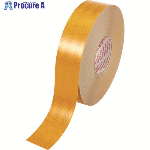 3M フレキシブルプリズム反射シート 50mm×45.7m 黄色 3311FP50X45.7 1巻 ▼829-3635