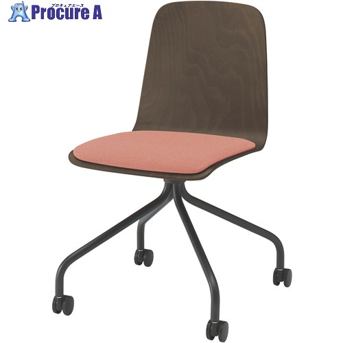 ITOKI ノットワークキャスターチェア背面色ラスティックビーチD座幅400mm座面色コーラルピンク KLL-125..