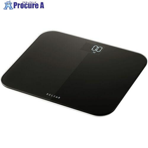 ELECOM エクリア体重計 S03シリーズ ブラック HCS-S03BK 1台 ■▼711-4551