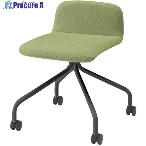 ITOKI ノットワークローバックキャスターチェア 張りぐるみ 脚サテンブラック 布地アボカドグリーン KLL-235C1-T1L8 1脚 ■▼709-7907 【送料都度見積】(3)