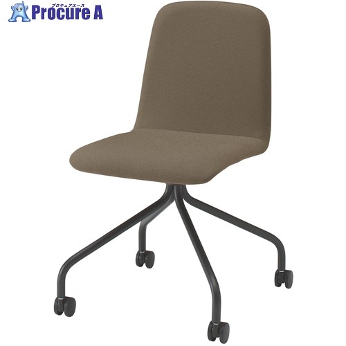 ITOKI ノットワーク背座一体キャスターチェア 張りぐるみ 脚サテンブラック 布地アンバー KLL-135C1-T1K2 1脚 ■▼709-9475 【送料都度見積】