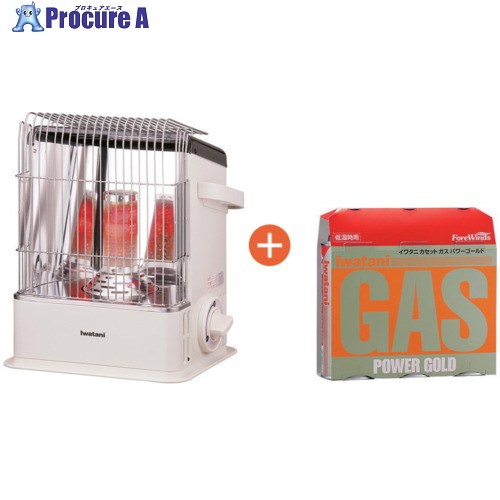 Iwatani 【期間限定キャンペーン】 カセットガスストーブ デカ暖＋カセットガスパワーゴールド3本セッ..
