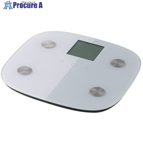 ELECOM エクリア体組成計 FS010シリーズ ホワイト HCS-FS010WH 1台 ■▼704-7935