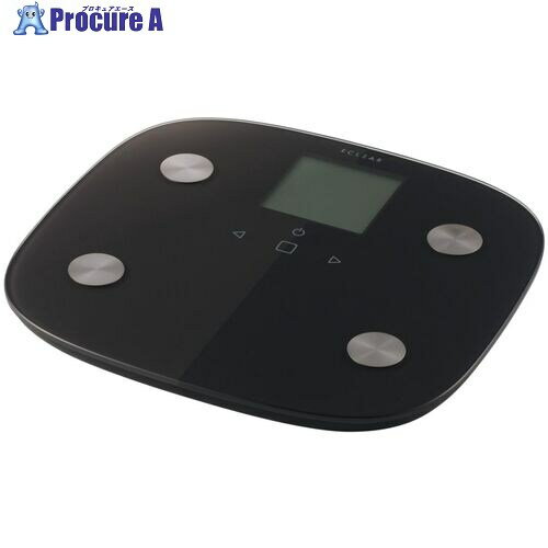 ELECOM エクリア体組成計 FS010シリーズ ブラック HCS-FS010BK 1台 ■▼704-7943