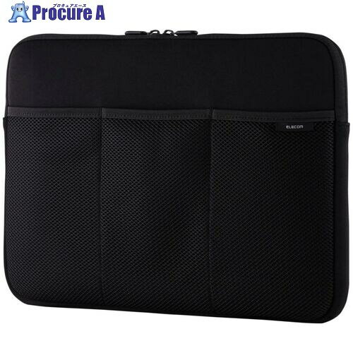 ELECOM PC用インナーバッグ ネオプレン 15.6インチ 3ポケット ブラック BM-IB3PT15BK 1個 ■▼704-7279