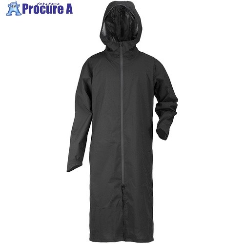 カジメイク 7591 バッグインレインコート ブラック 4L 7591-91-4L 1着 ■▼710-2975 ※個人宅様送り不可