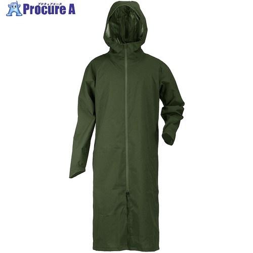 カジメイク 7591 バッグインレインコート オリーブ M 7591-58-M 1着 ■▼710-2982 ※個人宅様送り不可