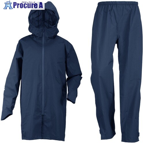 カジメイク 7592 バッグインレインスーツ ネイビー 4L 7592-55-4L 1着 ■▼710-3011 ※個人宅様送り不可